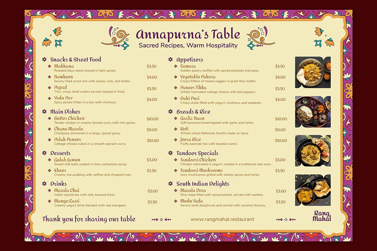 Themed & Specialty Menus